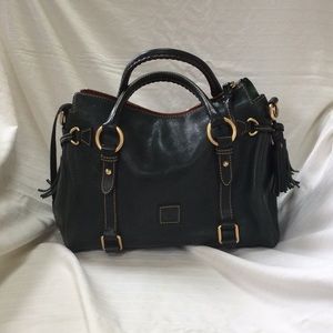 Dooney & Bourke Florentine leather satchel dark green